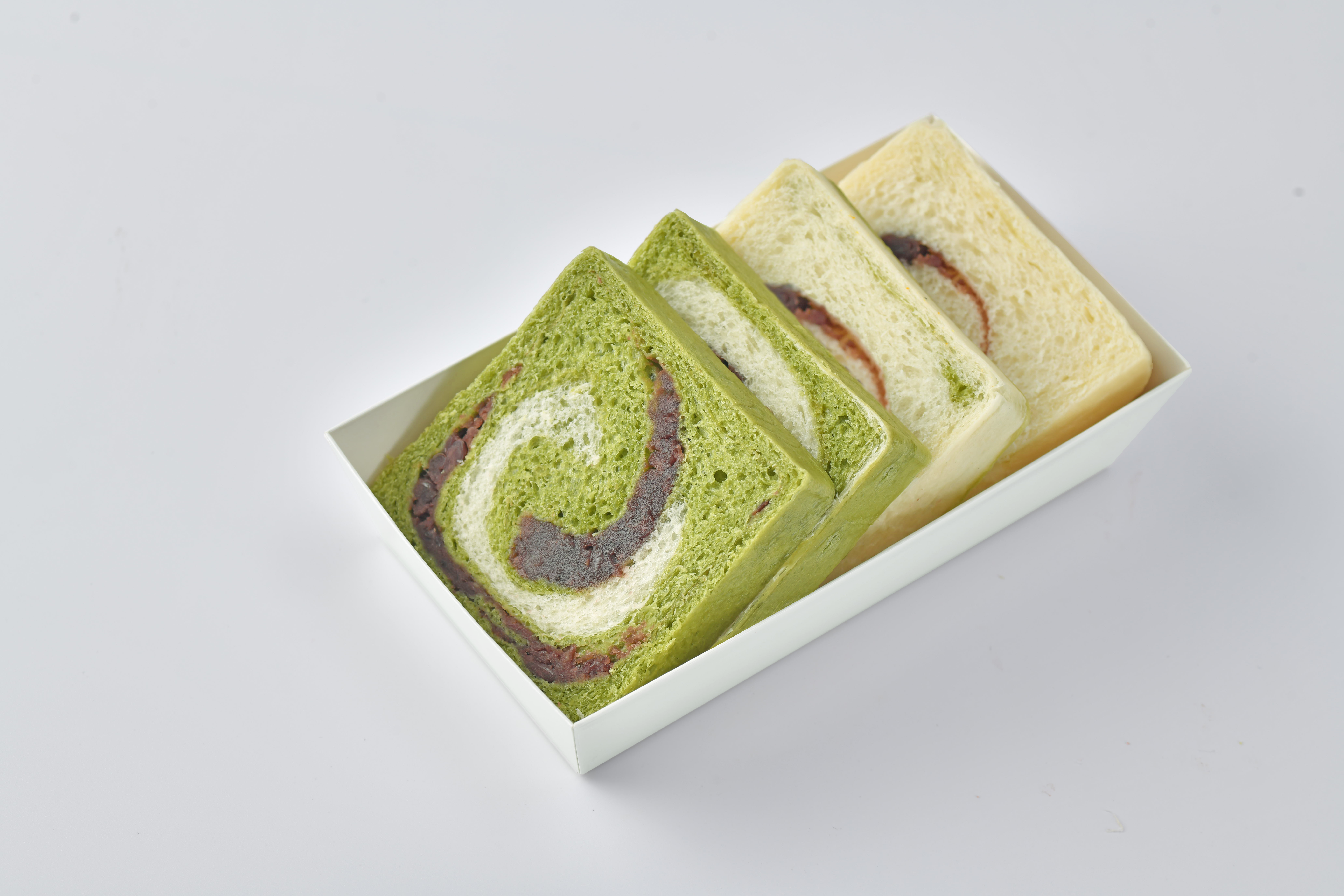 抹茶红豆蒸吐司